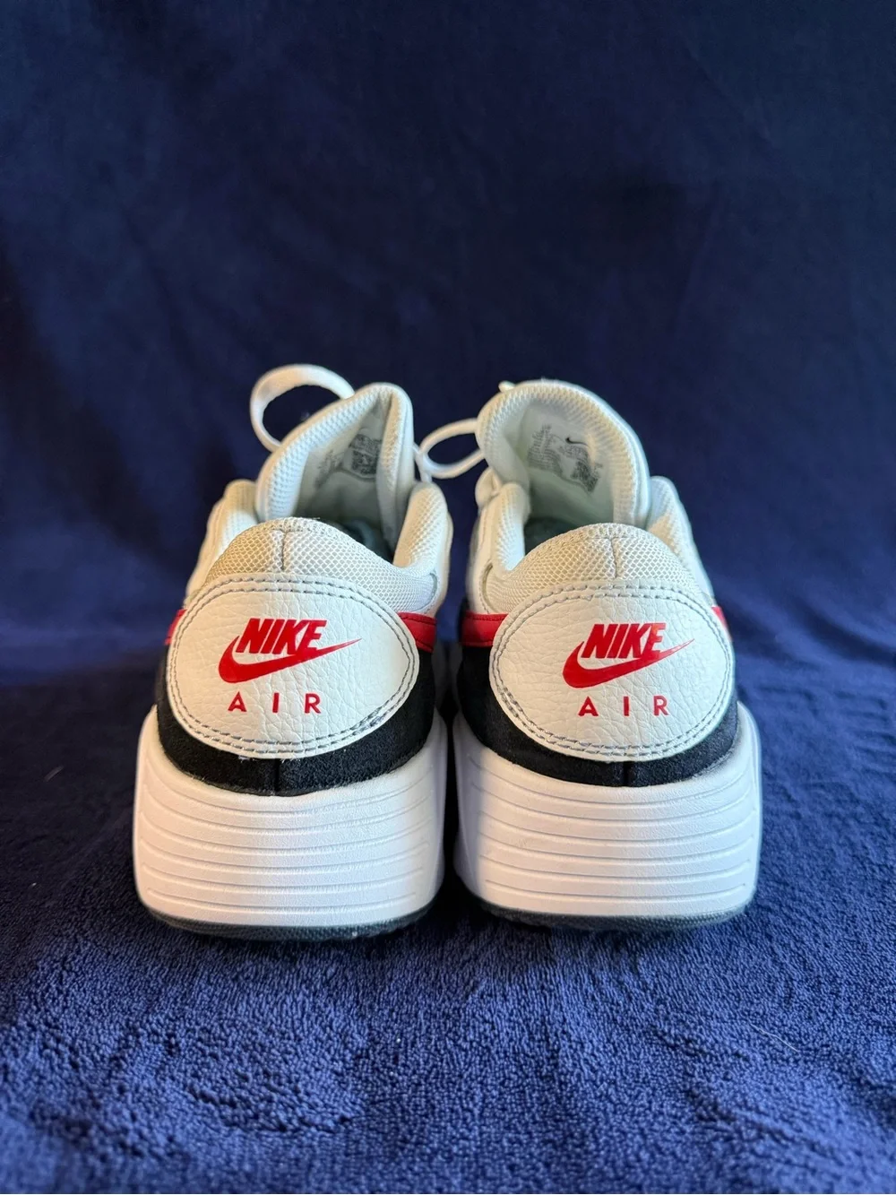 Nike Kids White Black Red Air Max Style Sneakers